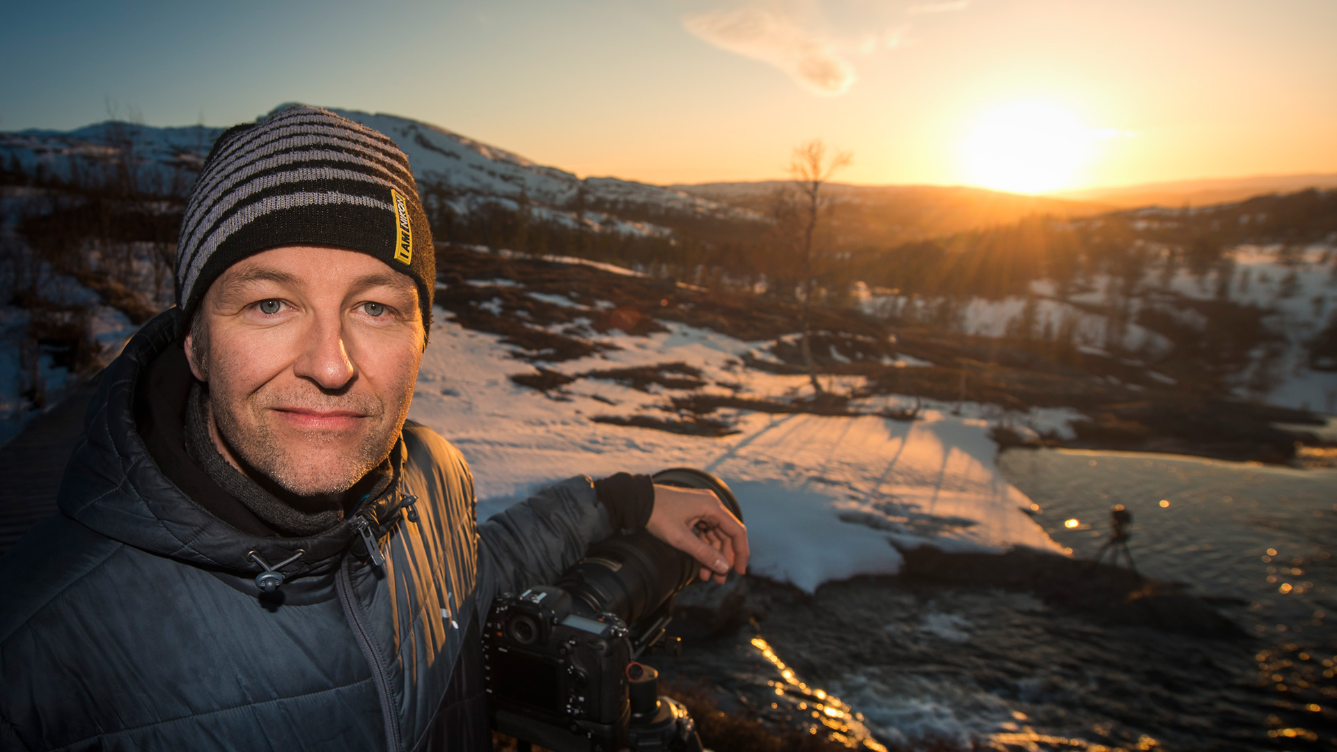 En man i fjällandskap.