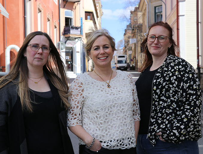 Från vänster: Sandra Lindgren (Östersunds kommun), Erika Raftsjö (Region Jämtland Härjedalen) och Maria Eriksson (Krokoms kommun).